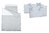 Cot Bed Bumper and Duvet Cover - 3 Pieces Set- Polka Dots Collection - White & Grey - Vizaro