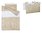 Cot Bumper and Duvet Cover - 3 Pieces Set - Beige Stripes with Lace Collection - Vizaro