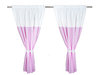 Curtains for baby room (2x) - Pink & White Collection - Vizaro