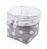 Premium Storage Basket - Polka Dots Collection - White & Grey - Vizaro