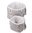Padded Storage Baskets (2 pieces set) - Grey Stripes Collection - Vizaro