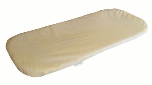 Fitted Sheet for Pram - Beige Stripes with Lace Collection - Vizaro