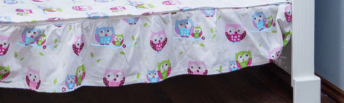 Valance sheet for Cot - Little Owls Collection - Vizaro