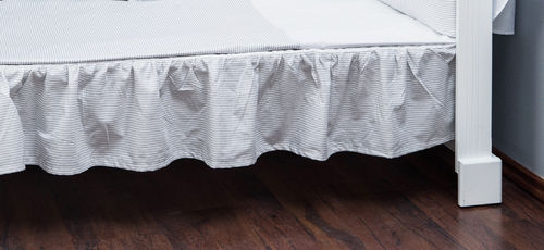 Valance sheet for Cot Bed - Grey Stripes Collection - Vizaro
