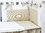 Cot Bumper, Duvet and Duvet Cover - 5 Pieces Set - Beige Stripes with Lace Collection - Vizaro