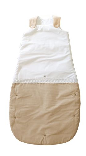 Sleeping Bag (4-36 Months) -  2,5 Tog - Beige Stripes with Lace Collection