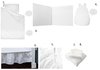 Complete Bedding Set for Cot - 8 Pieces Set - White Lace Collection - Vizaro