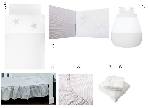 Complete Bedding Set for Cot - 8 Pieces Set - Great Laced Star Collection - Vizaro