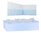 360° Padded Bumper for Co-sleeping Cot Bed - Blue & White Collection - Vizaro