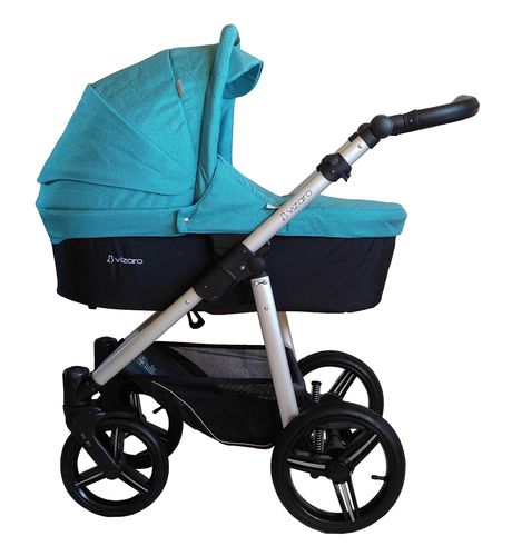 Vizaro Onyx - Turquoise & Silver Chassis - 3 in 1 Travel System