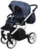 Vizaro Pearl Blue Denim & White Chassis - Only Pushchair