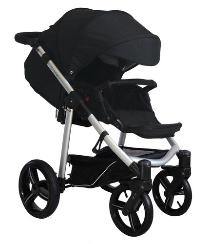 Vizaro Onyx - Black & Silver Chassis - ONLY Pushchair
