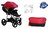 NEW! Vizaro Onyx - Red & Silver Chassis - ONLY Pushchair