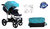Vizaro Onyx - Turquoise & Silver Chassis - ONLY Pushchair