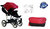 NEW! Vizaro Onyx - Red & White Chassis - ONLY Pushchair