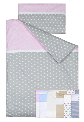 Duvet Cover Bedding Set for Cot - Polka Dots and Stars Collection - Vizaro