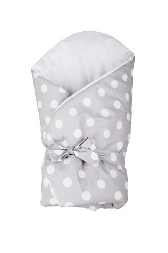 Swaddle Wrap for newborn - Polka Dots Collection - White & Grey - Vizaro
