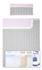 3 piece Bedding Set of Sheets for Cot - Polka Dots and Stars Collection - Vizaro