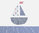 3 piece Bedding Set of Sheets for Cot - Little Sailing Boat Collection