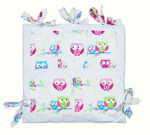 Pocket Cot Tidy (padded) - Little Owls Collection - Vizaro