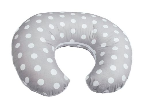 Nursing Pillow - Polka Dots Collection - White & Grey - Vizaro