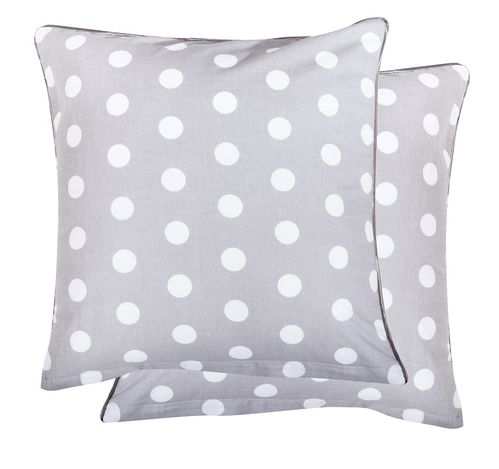 Pillowcase for baby room Decor - Polka Dots Collection - White & Grey - Vizaro
