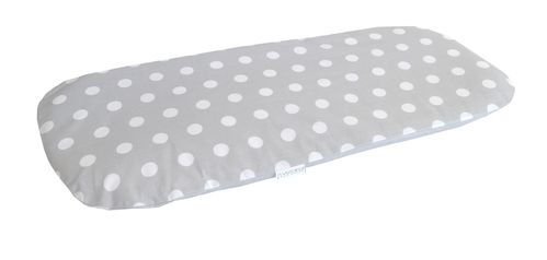 Fitted Sheet for Pram - Polka Dots Collection - White & Grey - Vizaro