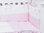 Extra-long Padded Bumper - Pink & White Collection - Vizaro