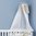 Canopy with holder for baby cot - Beige Stripes with Lace Collection - Vizaro