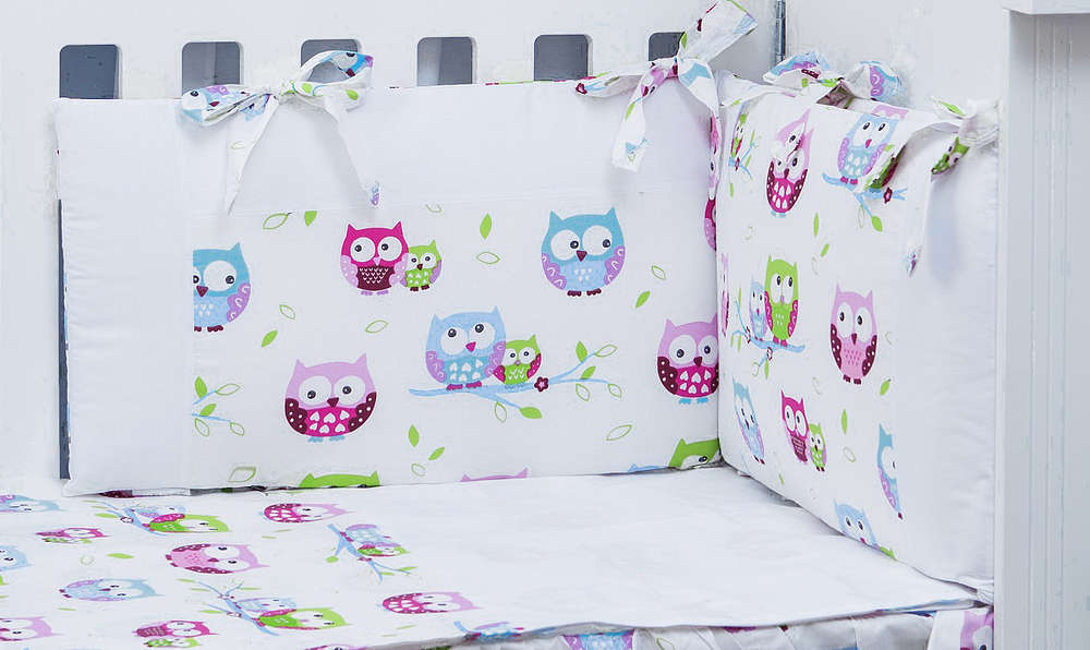 Cot Bed Bumper And Duvet Cover Set Little Owls Collection