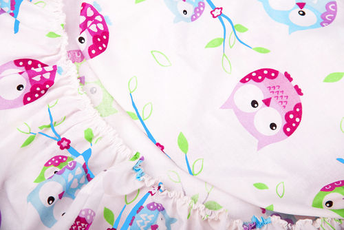 Fitted sheet for Cot - Little Owls Collection - Vizaro