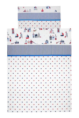 Duvet cover bedding set for Toddler Bed - Beach Huts Collection - Vizaro