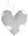 Hanging Hearts for Baby Pram decor (1 Pieces) - Polka Dots Collection - White & Grey - Vizaro