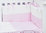 Cot Bed Bumper, Duvet and Duvet Cover - 5 Pieces Set - Pink & White Collection - Vizaro