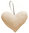 Hanging Hearts for Baby Pram decor (1 Pieces) - Beige Stripes with Lace Collection - Vizaro
