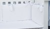 Cot Bed Bumper, Duvet and Duvet Cover - 5 Pieces Set - White Lace Collection - Vizaro