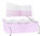 360° Padded Bumper for Co-sleeping Cot Bed - Pink & White Collection - Vizaro