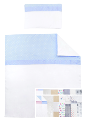 Quilt & pillow for Moses Basket - Blue & White Collection