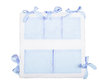 Pocket Cot Tidy (padded) - Blue & White Collection - Vizaro