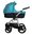 Vizaro Onyx - Turquoise & Silver Chassis - 2 in 1 Travel System - Pram & Pushchair