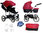 Vizaro Onyx - Red & White Chassis - 2 in 1 Travel System - Pram & Pushchair