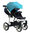 Vizaro Onyx - Turquoise & White Chassis - 2 in 1 Travel System