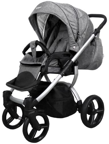 Vizaro Pearl Light Grey & Silver Chassis - Pushchair