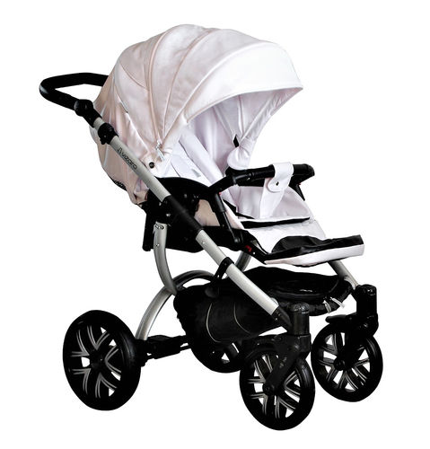 NEW! Vizaro Pearl Pink & Silver Chassis - Pushchair
