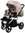Vizaro Pearl DENIM BEIGE & SILVER Frame - Baby Travel System - 3 in 1