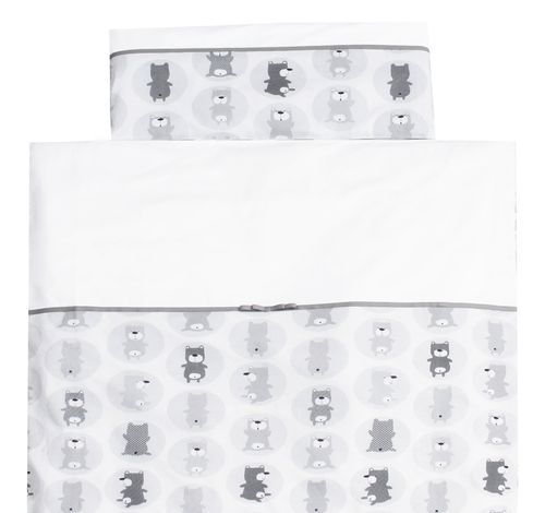 Duvet Cover Bedding Set for Cot - Grey Bears Collection - Vizaro