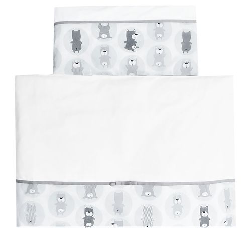 Duvet cover bedding set for Toddler Bed - Grey Bears Collection - Vizaro