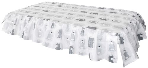 Valance sheet for Cot Bed - Grey Bears Collection