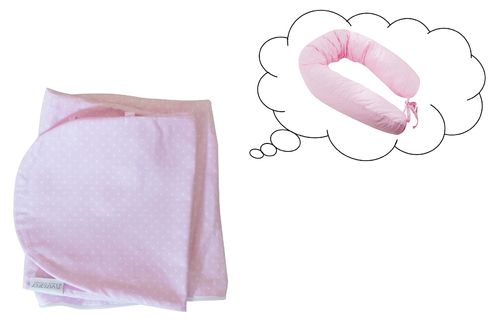 COVER for Maternity Pillow - Pink & White Collection - Vizaro