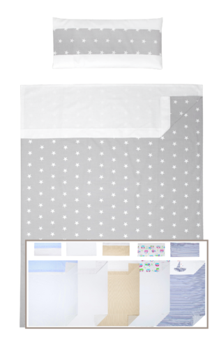 3 piece Bedding Set of Sheets for Crib 50x80cm  - Little Stars Collection - Vizaro